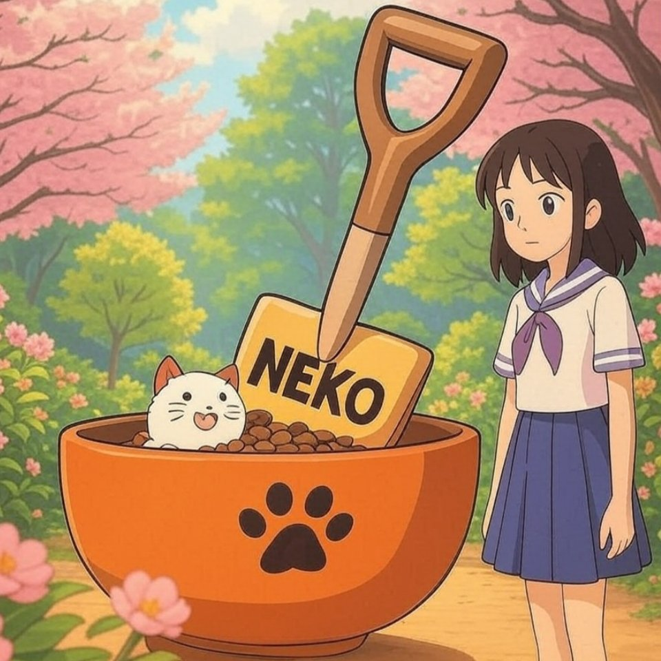 NekoToken Mascot Illustration